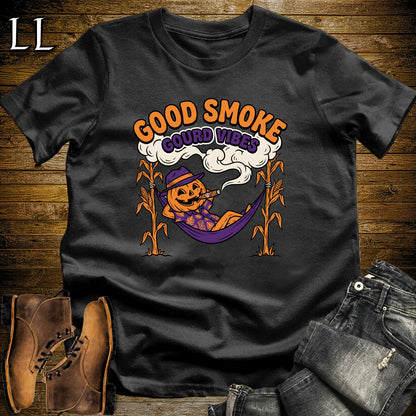 Gourd Vibes Pumpkin Head Hammock Cigar T-Shirt Black | Pumpkin Head Cigar Tee
