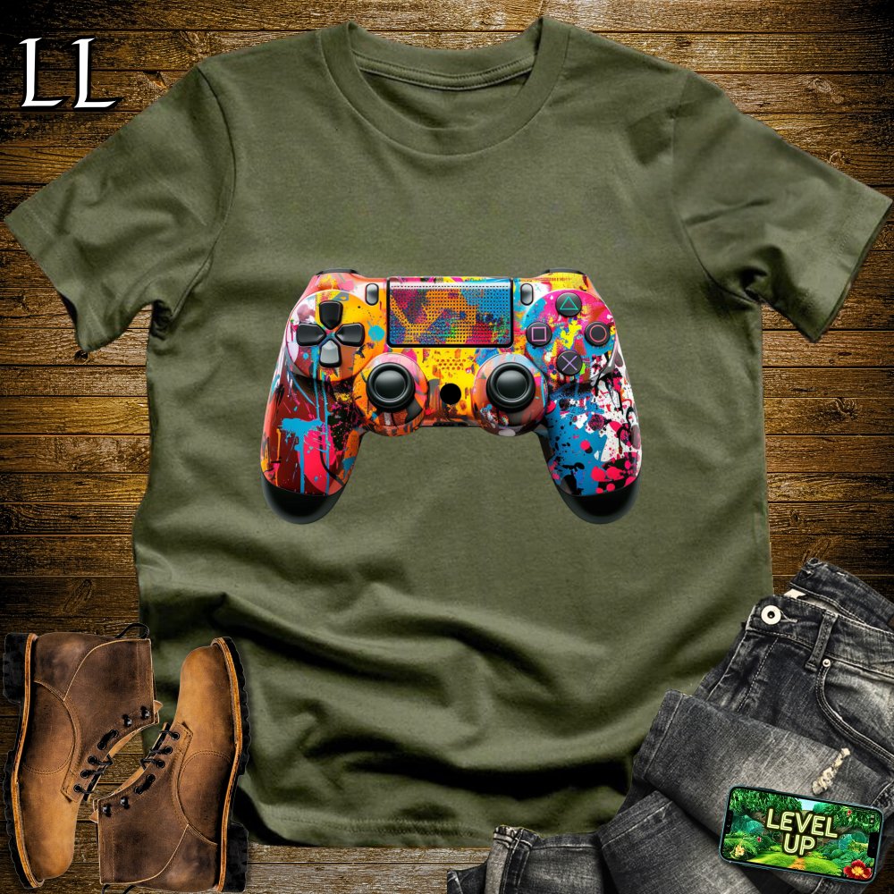 Graffiti Controller Softstyle Tee - Military Green - LegacyLayers