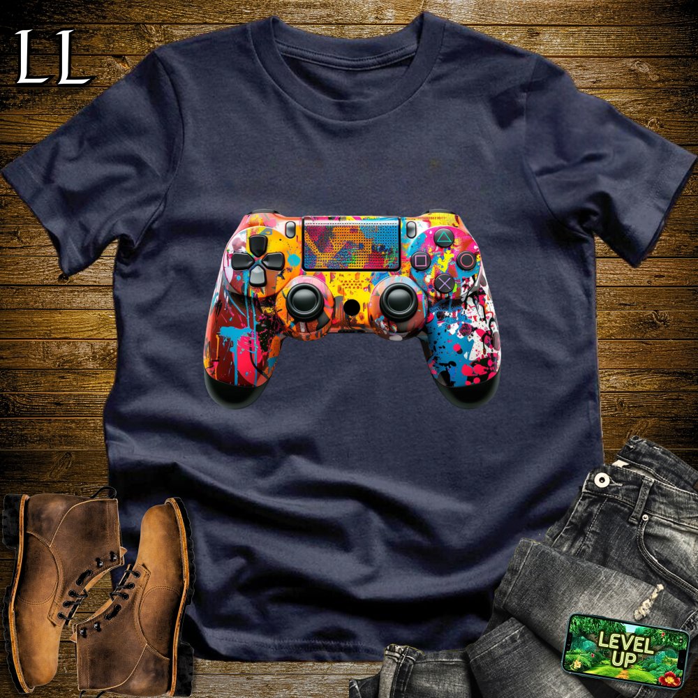 Graffiti Controller Softstyle Tee - Navy - LegacyLayers