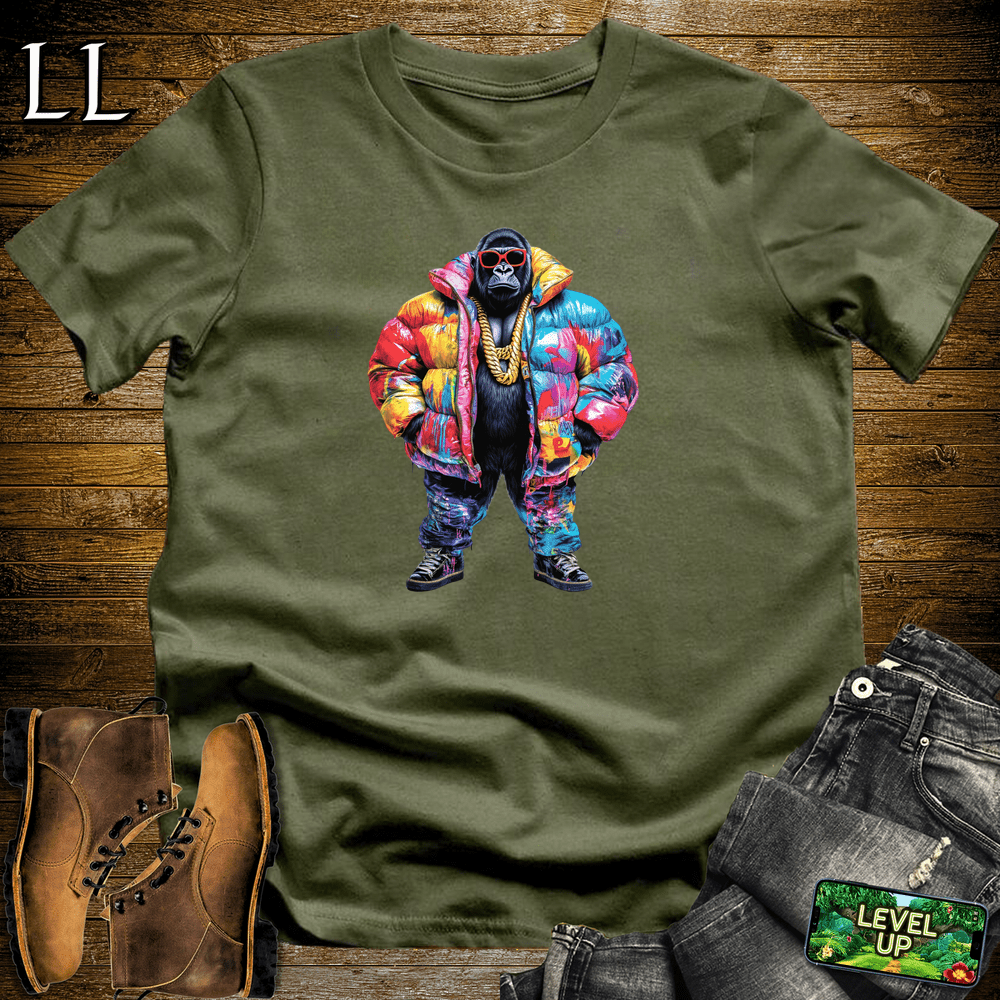 Graffiti Jacket Gorilla Military Green | Urban Street Art