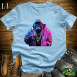Graffiti King Cigar Gorilla Light Blue | Gorilla Graphic Tee