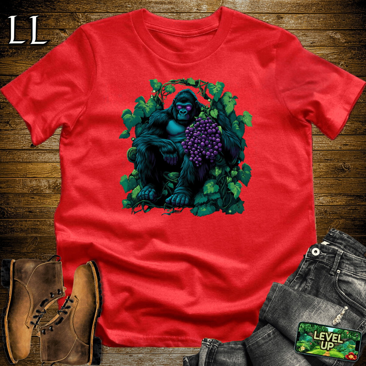 Grape Gorilla Softstyle Tee - Red - LegacyLayers