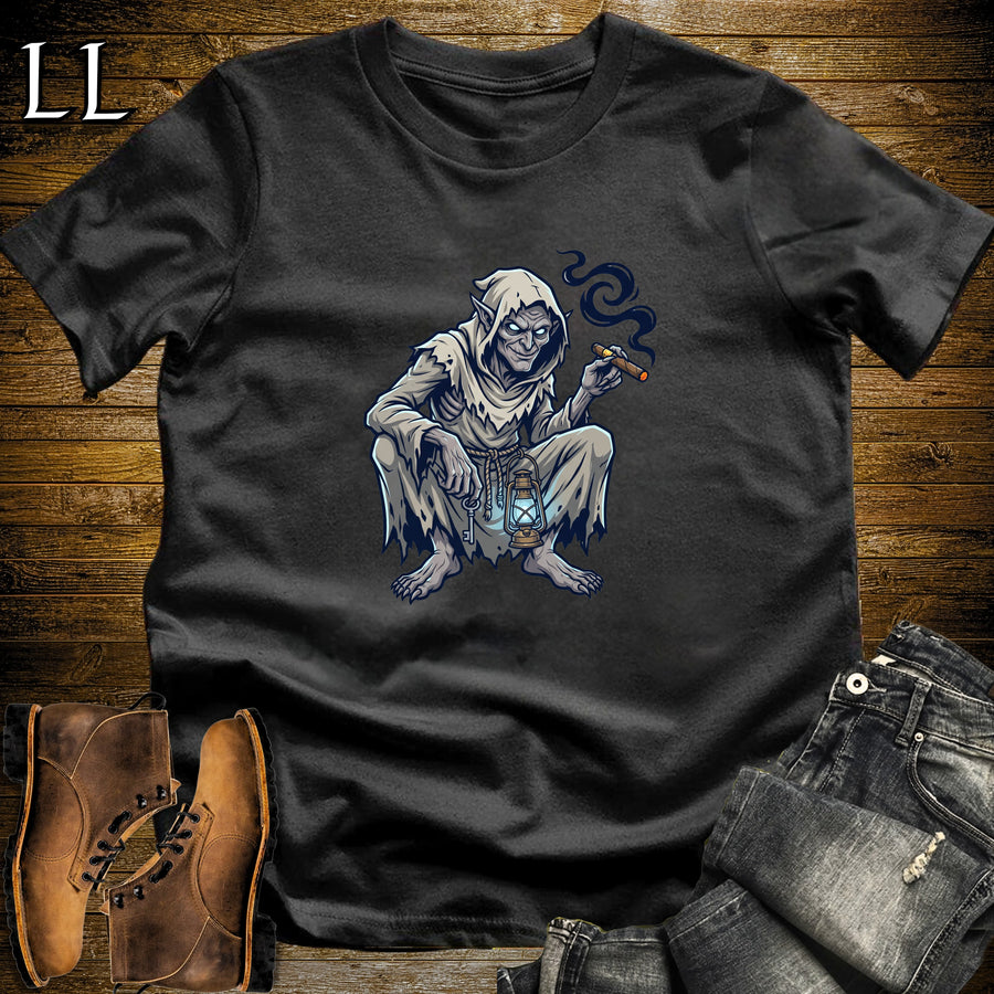 Graveyard Ghoul Cigar Break T-Shirt Black | Halloween Cigar Shirt