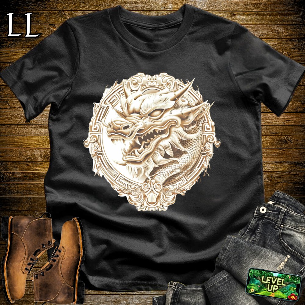 Greek Dragon Softstyle Tee - Black - LegacyLayers