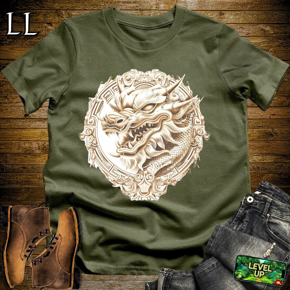 Greek Dragon Softstyle Tee - Military Green - LegacyLayers