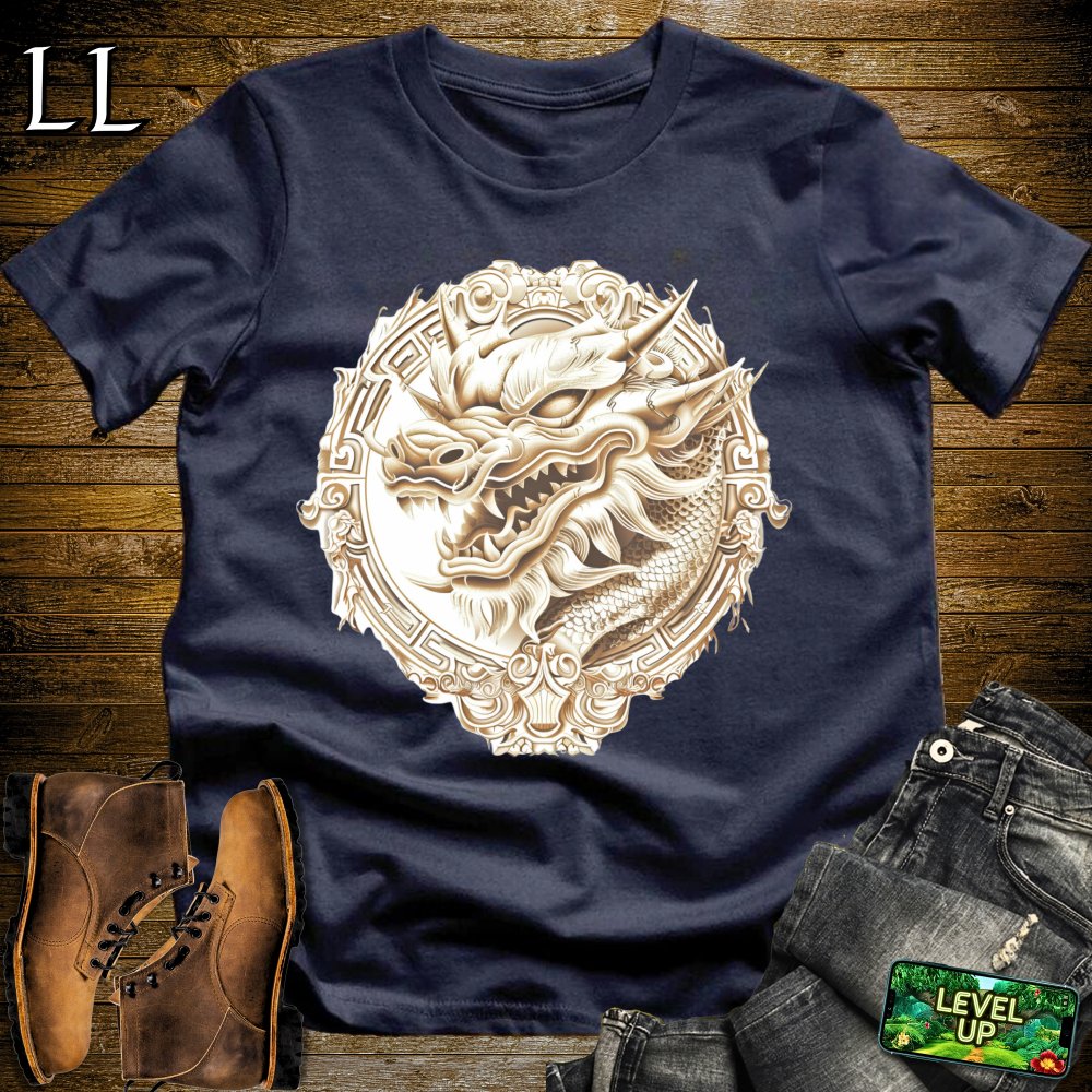 Greek Dragon Softstyle Tee - Navy - LegacyLayers