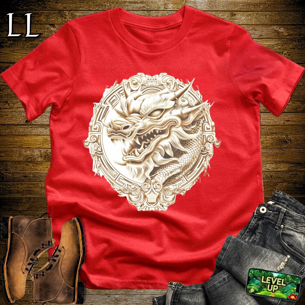 Greek Dragon Softstyle Tee - Red - LegacyLayers