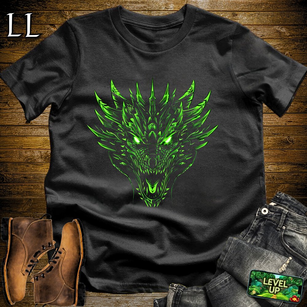 Green Dragons Glare Softstyle Tee - Black - LegacyLayers