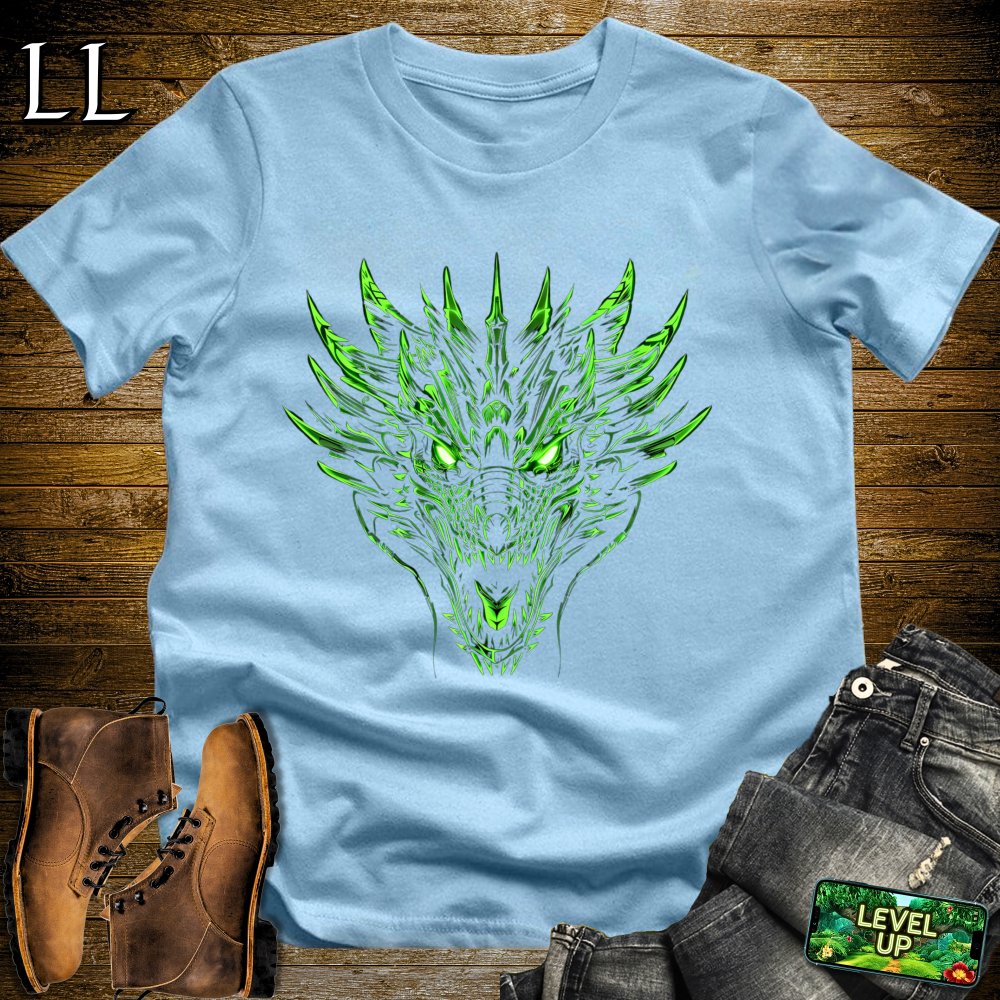 Green Dragons Glare Softstyle Tee - Light Blue - LegacyLayers