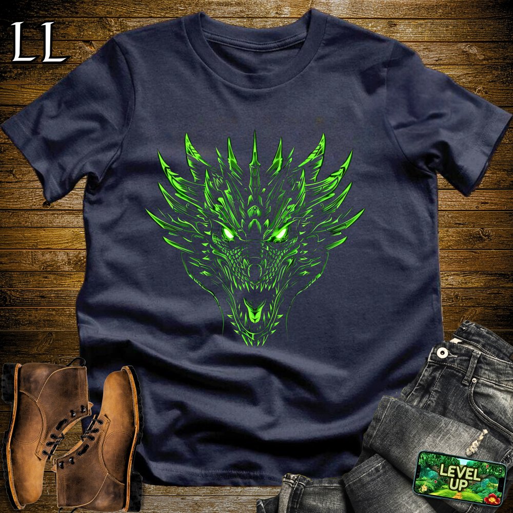 Green Dragons Glare Softstyle Tee - Navy - LegacyLayers