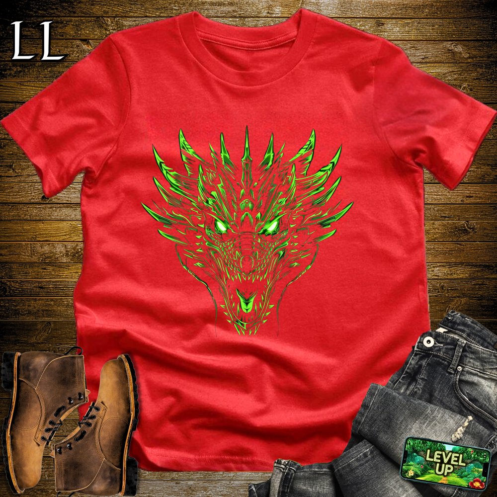 Green Dragons Glare Softstyle Tee - Red - LegacyLayers