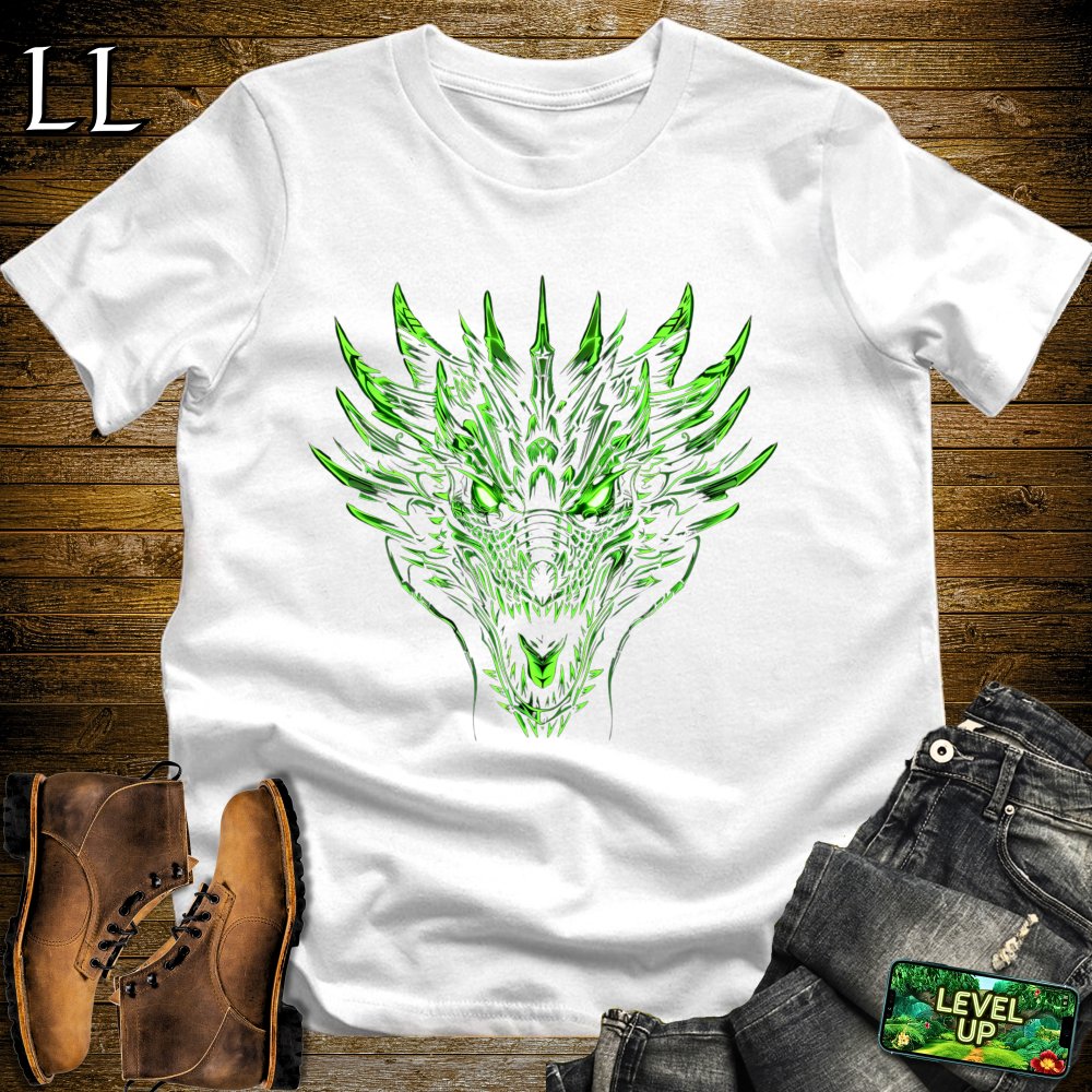 Green Dragons Glare Softstyle Tee - White - LegacyLayers