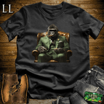 Green Suit Cigar Gorilla Black | Gorilla Graphic Tee