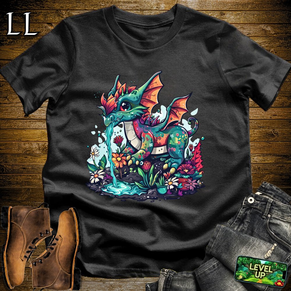 Green Thumb Dragon Softstyle Tee - Black - LegacyLayers