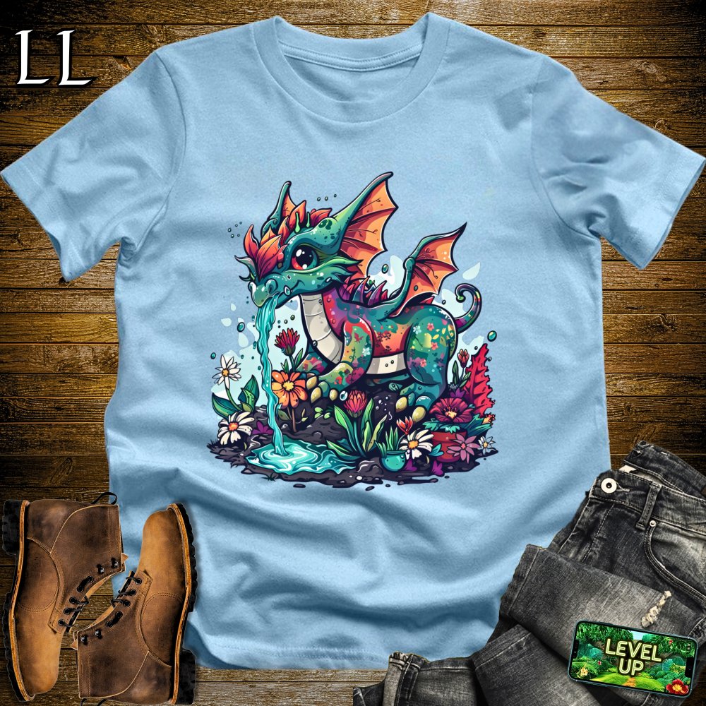 Green Thumb Dragon Softstyle Tee - Light Blue - LegacyLayers