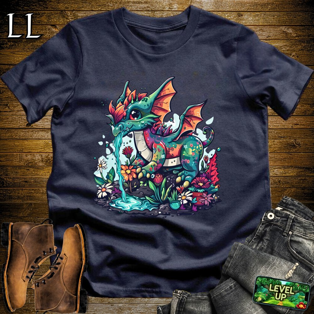 Green Thumb Dragon Softstyle Tee - Navy - LegacyLayers