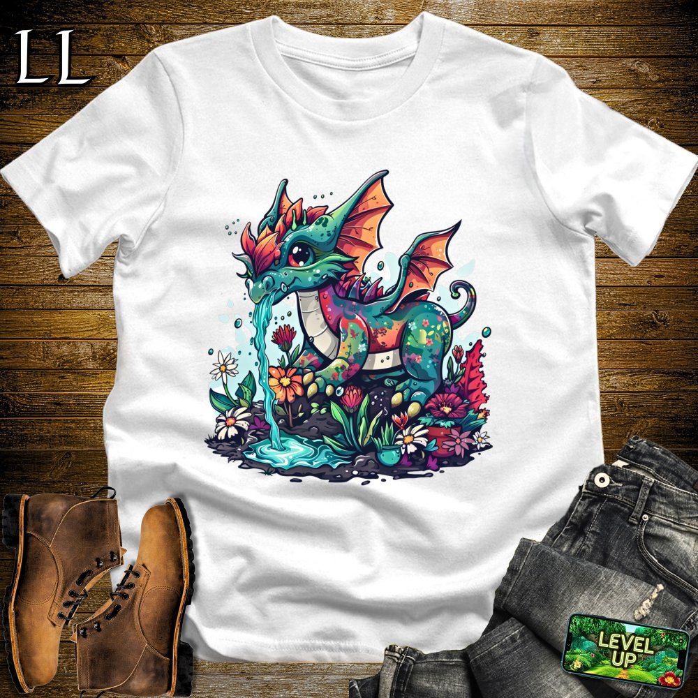 Green Thumb Dragon Softstyle Tee - White - LegacyLayers