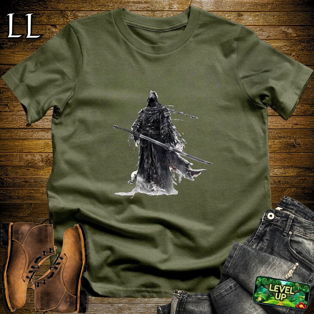 Grim Reaper Samurai Softstyle Tee - Military Green - LegacyLayers