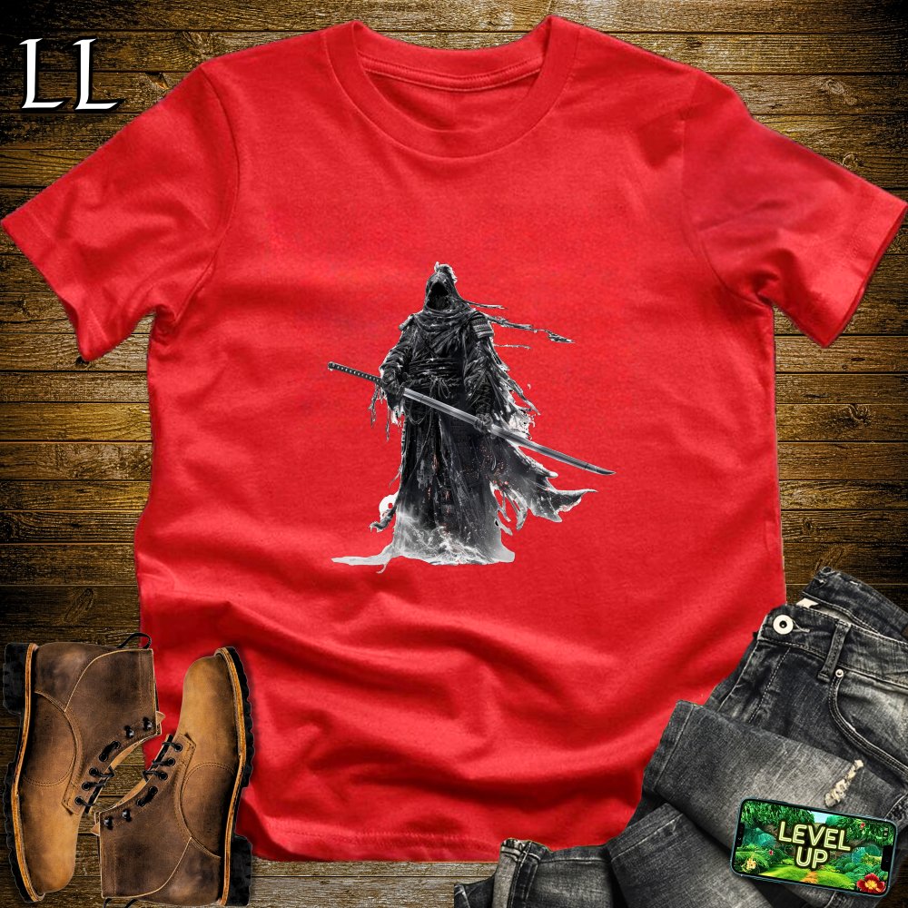 Grim Reaper Samurai Softstyle Tee - Red - LegacyLayers