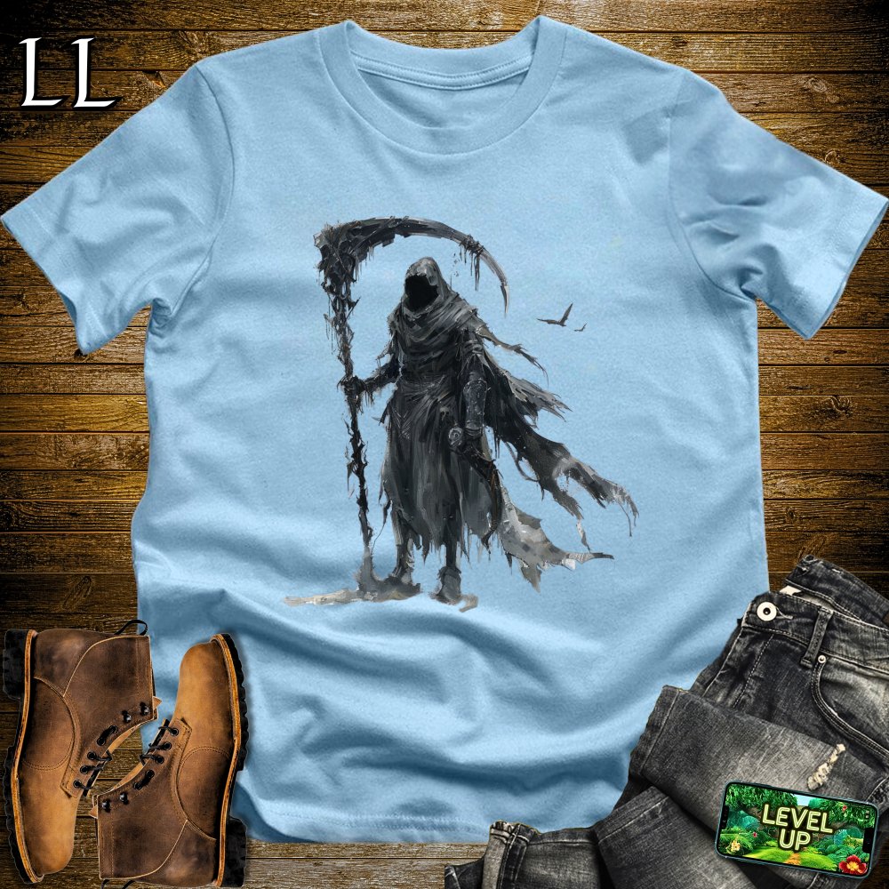 Grim Reapers Scythe Softstyle Tee - Light Blue - LegacyLayers