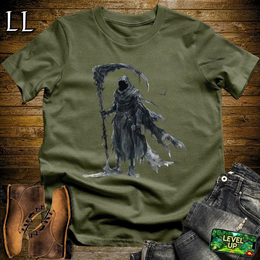 Grim Reapers Scythe Softstyle Tee - Military Green - LegacyLayers