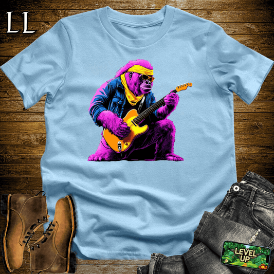 Guitar Star Gorilla Softstyle Tee - Light Blue - LegacyLayers