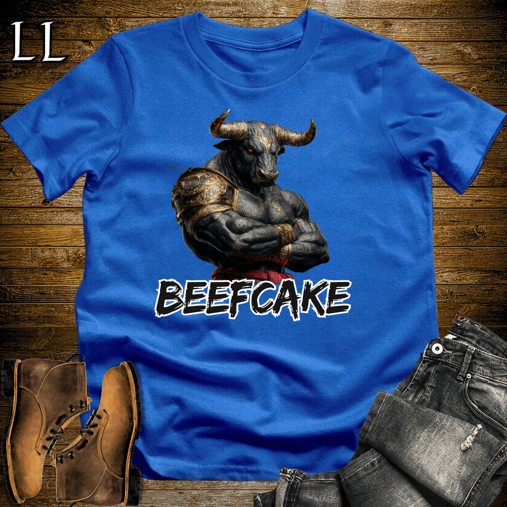 Gym Beast Beefcake Royal Blue | Gym Motivation Tee