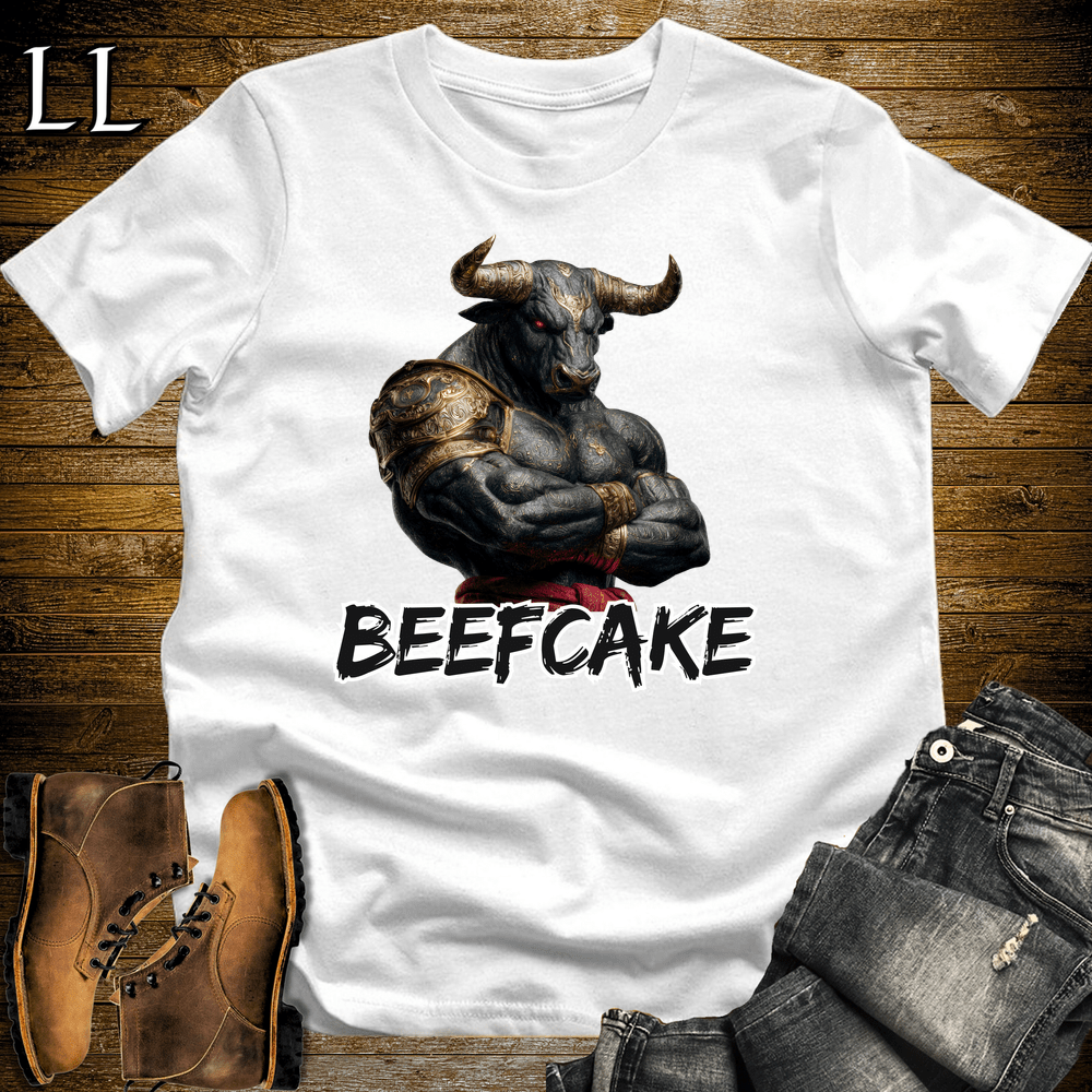 Gym Beast Beefcake White | Gym Motivation Tee