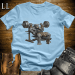 Bench Press Black Elephant Light Blue | Strength Tee