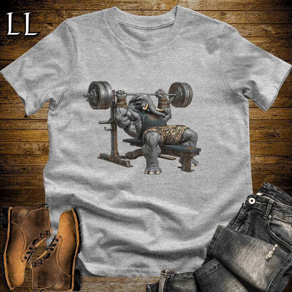 Bench Press Black Elephant Sport Grey | Strength Tee