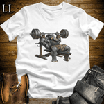 Bench Press Black Elephant White | Strength Tee