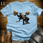 Gym Beast Bench Press Black Tiger Light Blue | Chest Tee