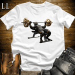 Gym Beast Bench Press Black Tiger White | Chest Tee