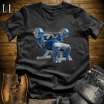 Gym Beast Bench Press Blue Elephant Black | Strength Training Tee