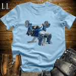 Gym Beast Bench Press Blue Elephant Light Blue | Strength Training Tee