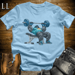 Bench Press Blue Gorilla Light Blue | Chest Strength Tee