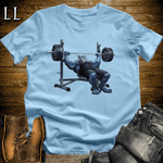 Bench Press Blue Tiger Light Blue | Chest Tee