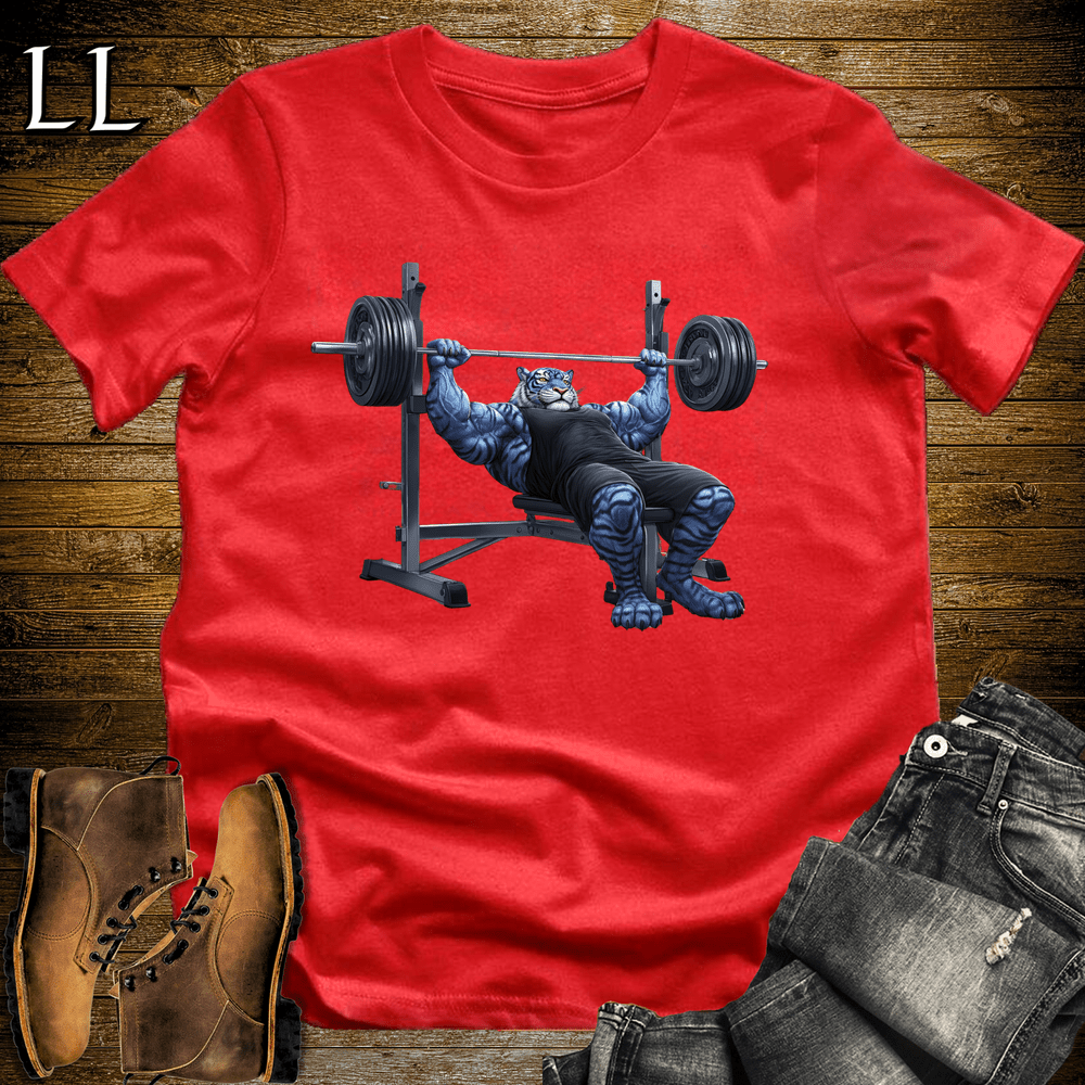 Gym Beast Bench Press Blue Tiger - Red - LegacyLayers