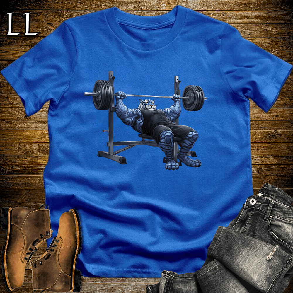 Bench Press Blue Tiger Royal Blue | Chest Tee