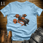 Gym Beast Bench Press Orange Gorilla Light Blue | Lift Tee