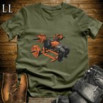 Gym Beast Bench Press Orange Gorilla Military Green | Lift Tee
