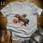 Gym Beast Bench Press Orange Gorilla Sport Grey | Lift Tee