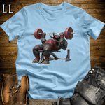 Gym Beast Bench Press Red Elephant Light Blue | Chest Tee