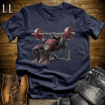 Gym Beast Bench Press Red Elephant Navy | Chest Tee