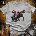 Gym Beast Bench Press Red Elephant Sport Grey | Chest Tee