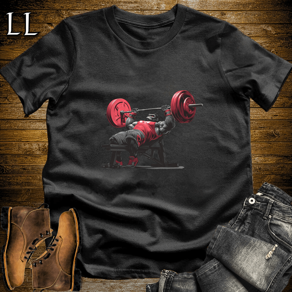 Gym Beast Bench Press Red Gorilla Black | Fitness Gorilla Tee