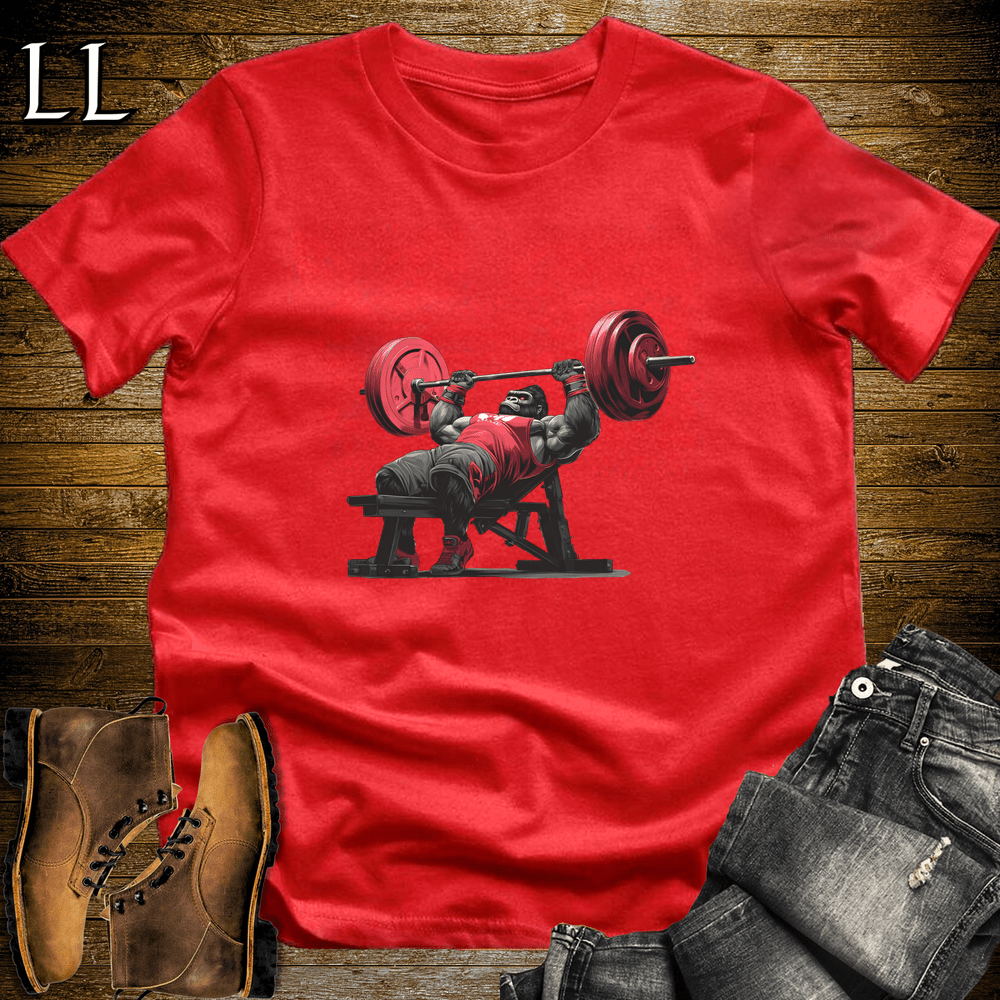 Gym Beast Bench Press Red Gorilla Red | Fitness Gorilla Tee