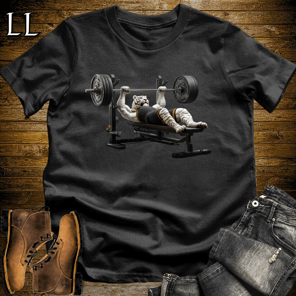 Gym Beast Bench Press Siberian Tiger Black | Wild Beast Tee