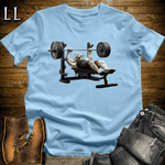 Gym Beast Bench Press Siberian Tiger Light Blue | Wild Beast Tee
