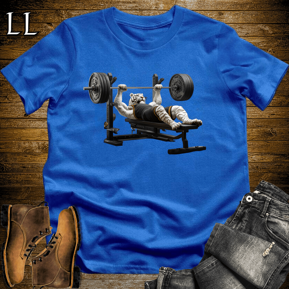 Gym Beast Bench Press Siberian Tiger Royal | Wild Beast Tee